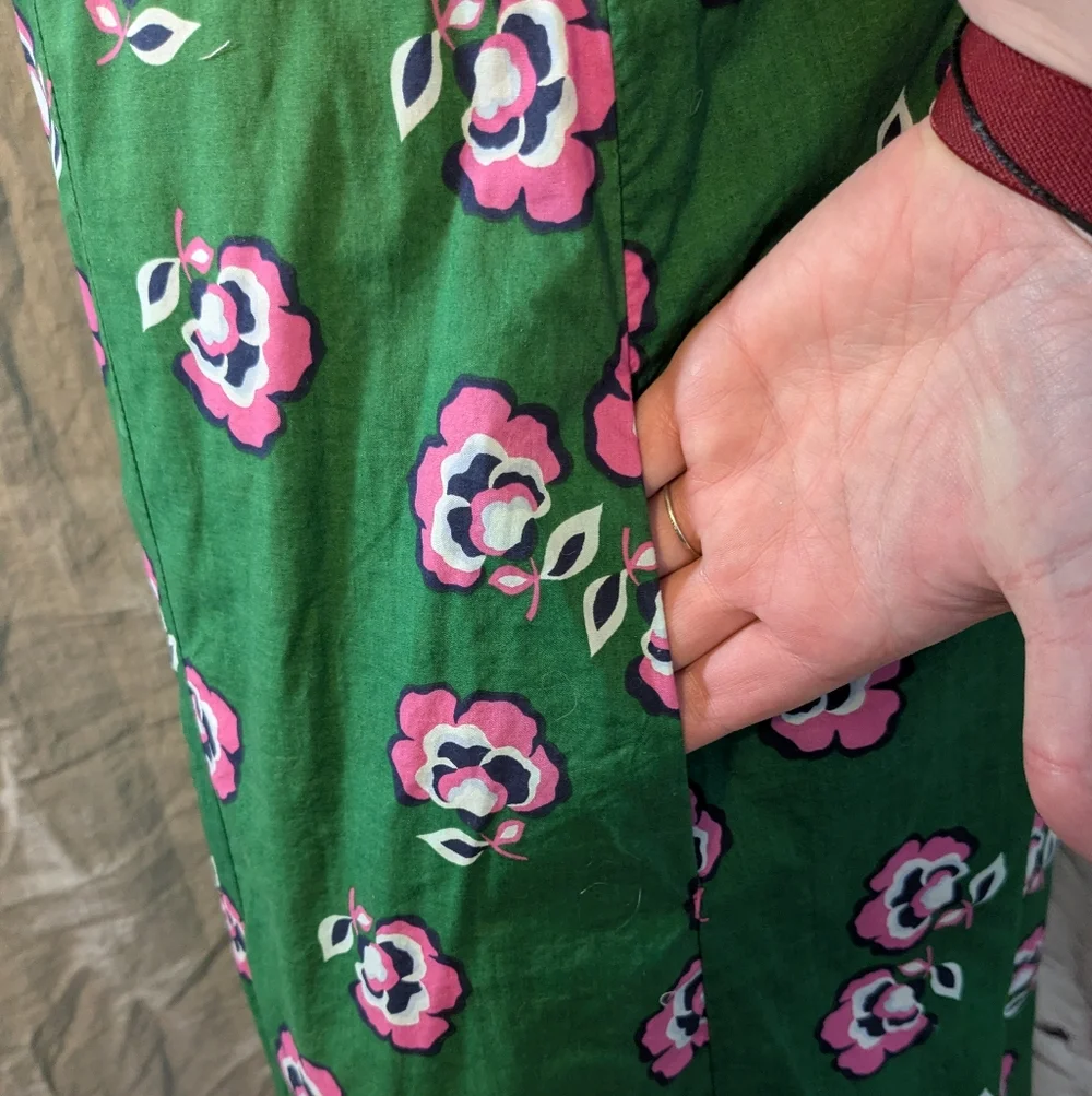 Boden Green Floral Midi Dress - Picture 3 of 7